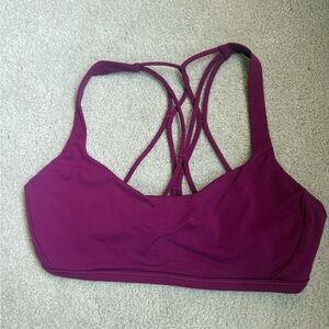 Women's Purple Strappy Sports Bra